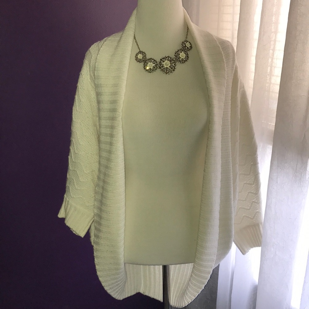 White cardigan